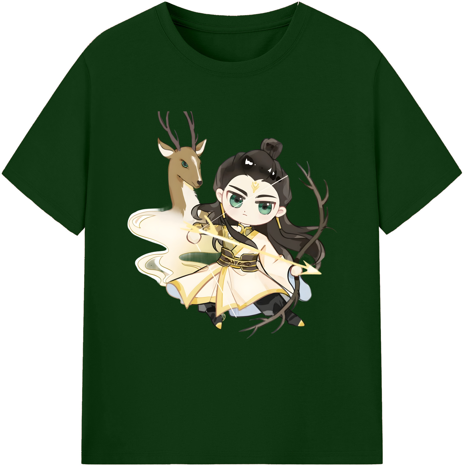 （画像用） Ne Zha 2 ナタ 魔童の大暴れ 綿100％半袖Tシャツ（フロントプリント）